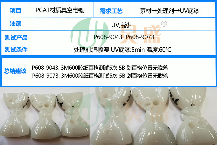 PCAT材質真空電鍍UV底漆附著力差易脫落解決方法案例